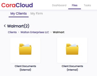 CoraCloud-AddClients-IntExtFolders