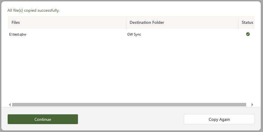 Copy QuickBooks Files into Qbox