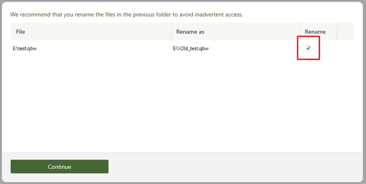 Copy QuickBooks Files into Qbox