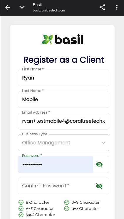 Basil: Mobile and App Version